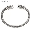 Bangle All Ancient Gold Silver Fashion Punk Dragon For Women Men Bangles Charm Pulseira Jewelry Gift