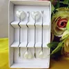 Gorks Bar Restaurang Tabelleris Fruit Fork Wedding Party Gifts Set Miniature Glass Heart Shaped Decorative Rostly Steel dessert 230302