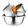 Bowls Thickened Stainless Steel Basin DIY Cake Bread Salad Mixer Dinner Round Soup Rice Bowl Plate Kitchen Cooking Tools