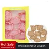 Выпечка форм 3D Cookie Cutter с штампами Set Hello Cartoon Biscuit Flom для пластиковых резак детей 8 шт. Пресс 1311