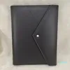 Tasarımcı-Luxury Tasarımcı Not Defteri Gevşek Yaprak Siyah Çift Taraflı Flip Zarf Defter A5 Not Defteri 100 Sayfa Üst İş Hediyeleri