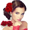 Wit/Rood Roos Bloem Hoofddeksels Kammen Bruiloft Bruids Mode-sieraden Vrouwen Prom Hoofddeksel Charme Haaraccessoires Haarspelden Clips