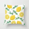 Pillow Fruit Print Cover Strawberry Polyester 45x45cm Square Double Sided Case Fresh Leaf Pillowcase