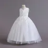 Robes de fille élégante robe de fille de fleur pour la fête de mariage viennent enfants filles robes de soirée formelles enfants anniversaire princesse vêtements