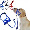 Colliers pour chiens, corde buccale douce, licou, laisse Leader, ensemble de Traction pour animaux de compagnie, collier de tête réglable, accessoires d'entraînement