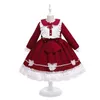 Abiti da ragazza Abiti da bambina per bambini Abito da principessa stile Lolita della corte spagnola per 3-13 anni Abbigliamento da spettacolo per feste in pizzo vintage per bambini y25 W0224