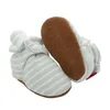 Первые ходьбы Emmababy Baby Cozy Booties Классические полосатые носки для внутренних лопаток с некоммерческим захватом Toddle Loop 11-13см