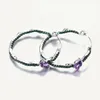 Hoop Earrings GEM'S BALLET Design 925 Sterling Silver Bridal Sets Natural Amethyst Solitaire Engagement Women