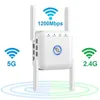 Ripetitore dual band AC24 Amplificatore di segnale WiFi Router wireless passante da 1200 m a parete