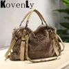 Plüsch Taschen Für Frauen Faux Pelz Tragetaschen Winter frauen Handtasche Luxus Künstliche Mode Schulter Tasche Hohe Qualität Satchel tote 230303