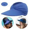 Szerokie czapki brzegowe 2023 Summer Beach Hat Big Visor Sun for Women Outdoor UV Protection Top Pusty Sport Baseball Cap