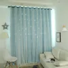 カーテン韓国ピンクの中空星のためのリビングルームの寝室のプリンセスホワイトレースシアーガールウィンドウドレープのためのカーテン