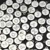 Charms Runde Rhodium Buchstaben Anhänger Metall für Schmuckherstellung Zubehör Silber Vintage Alphabet Charm Armbänder handgefertigt