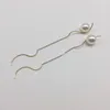 Boucles d'oreilles pendantes Sinya Au750 18k or S Design boucle d'oreille ronde haute brillance perles Akoya longue chaîne gland pour femmes dames