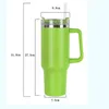 Water Bottles 40OZ Adventure Quencher Tumbler Stainless Steel Thermos Vacuum Cups With Handle And Straw Travel Water Bottle BPA Free Large Mug 230303