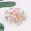 Brooches TODOX Women Green Crystal Rhinestone Big Circle Sunflower Button Coat Wedding Bouquet Clothes Decoration Man Gift