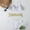 Women's Swimwear 2023 Sexy Flash Bikini Women High Waist Swimsuit Bandage Set Push Up Bathing Suits Beach Wear Swimming Suit