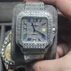 Корпус автоматических часов Montre de luxe с бриллиантами, 42 мм, автоматические механические часы, стальные мужские часы, водонепроницаемые, L