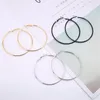 Boucles d'oreilles créoles en métal pour femmes, mode coréenne, grand cercle, tendance, géométrique, inhabituel, bijoux, vente en gros, 2023