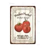 Légumes Vintage Tin Sign Vintage Metal Sign Plaque Décorative Décoration Murale Ferme Jardin Salon Cuisine Décoration de La Maison Personnalisé Tin Signs Taille 30X20CM w01