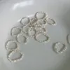 Nuovi anelli di fidanzamento semplici per le donne Anello elastico con perle d'acqua dolce naturali in argento sterling 925