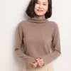 Dames truien 100% pure wol kasjmier trui herfst/winterstapel pullover Koreaanse mode casual gebreide tops dames jas lange mouw 230303