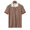 2023 Top Designer Polos Summer Short Sleeve Waves Tee Print Plaid Men Women Lovers Luxury T-shirts Fashion Senior Red Brown 7 Color Pure Cotton Top Work Polos stor storlek