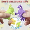 Jouets de bain amusants pour enfants, blocs de construction souples en Silicone, jouet à ventouse, Animal de dessin animé, jouets Happy Paste Fidget, 2023