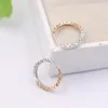 Hoop Earrings Pure 18K Rose And WhIte Gold 13x1.5mm Annulus Middle Opening 1.2g