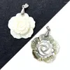 Pendant Necklaces Natural Pearl Shell Necklace Layered Rose Brooch Charm Jewelry DIY Clothing Accessories Gifts