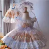 Girl's Dresses Luxurious Children Dresses for Eid Girl Princess Lolita Ball Gown Infant Birthday Party Dresses Children Boutique Clothes