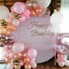 Andra evenemangsfestleveranser 83 st Pink Metallic Balloon Garland Arch Kit Welcome Baby Shower Girl Baptism Rose Gold Confetti Birthday Party 230303