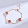 Bracciale rigido da donna anallergico, moda, rosa, finto braccialetto di cristallo, decorazione per appuntamenti