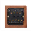 Switches Accessories 10A Retro Stainless Steel Wood Brass Toggle Switch 1/2/3 Gang Wall Lamp 86 Type Dual Control Light T200605 Dr Dh89S