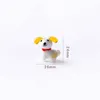 Benutzerdefinierte handgemachte Mini Daumen Größe Design Glas Hund Figur bunte schöne Tier Ornamente Hausgarten Dekor Zubehör Z0303