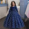Vestidos de niña vestidos de encaje de alta calidad para niñas princesas vestidos navidad elegante para niños vestidos de fiesta de encaje para niñas w0224