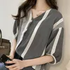 Women's Blouses Shirts Summer Style Pink Shirt Women Colorful Striped Tops Lady Chemise Femme Chiffon Blouse Plus Size Blusas Mujer M-4XL 230303