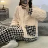 Pijama de pijama quente e quente feminina feminina flanela de inverno