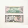 Autre fête des fêtes fournit 50 taille USA Dollars Prop Money Movie Banknote Paper Novelty Toys 1 5 10 20 100 Dollar Devise Fake C Dhfli