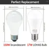 Ampoules 150W équivalent 17W lampe Edison vis blanc chaud/froid jour 6000K Super lumineux 1600Lm économie d'énergie 4Pack