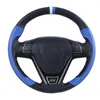 يغطي عجلة القيادة غطاء سيارة جلدي اصطناعي يدويًا DIY ل FIT City Jazz 2014 2023 HRV HR-V 2023-2023