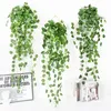 Decorative Flowers 220cm Artificial Vine Plants Hanging Ivy Green Leaves Garland For Home Garden Wall Decoration Wedding Rattan Wreath