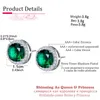 Classic Green Cubic Zirconia Stud Earrings Round Crystal Girl Ear Studs For Women Multicolor Fashion Jewelry brincos AE176