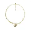 Collier tour de cou LiiJi bijoux bohème collier de perles d'eau douce naturelles pendentif pièce baroque femmes cadeau de noël goutte