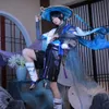 Anime kostiumy Wanderer przychodzą mundur dla mężczyzn Scaramouche Cosplay Genshin Impact Come Wig Hat Full Set Anime Halloween Genshin Cosplay Z0301