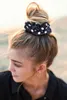 Korean Fashion Dot Print Letter Hair Ribbon Scrunchies Elastic Hair Bands Hair Rope Women Girls Hair Accessories 1809