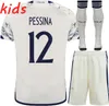 2023 Italië Soccer Jerseys Fans Versie Maglie Da Calcio Totti Verratti Chiesa Training Pak Italia Football T Lorenzo Kids Set -uniform per wedstrijd met sokken met sokken