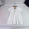 23SS Mädchen Poloshirt Kleid Set Markendesigner Gitterrock aus reiner Baumwolle großes Mädchen Faltenrock Mode Kinderkleidung a1