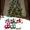 Christmas Decorations Wooden Painted Snow Boots Desktop Decoration Santa Claus Trinkets Ornaments Party