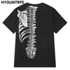 Мужские футболки T-Hip Hop Summer Fashion Streetwear 2023 Графика черепа Harajuku Printed O-образный футболок Мужчина.